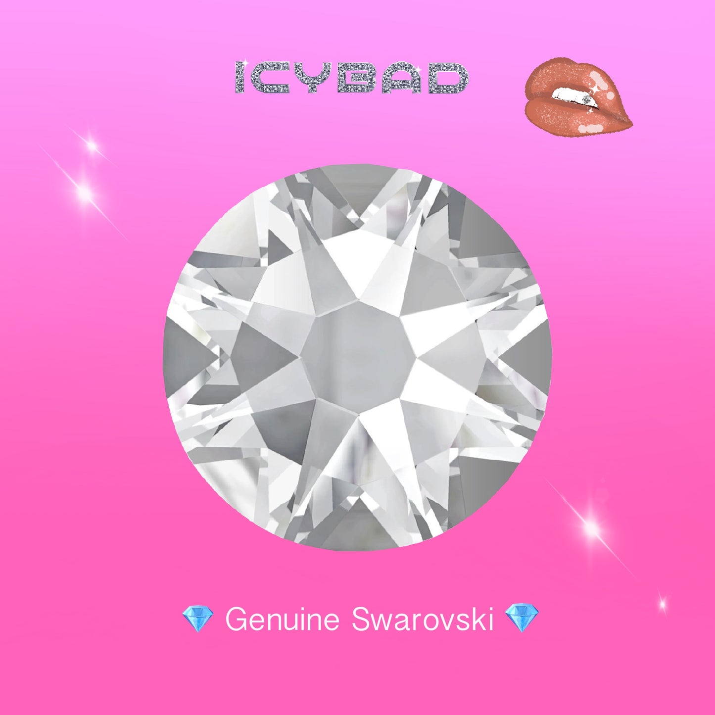 Genuine Clear Swarovski Tooth Gems – Flatback, Non-Toxic | SS5, SS7 & SS9 Sizes