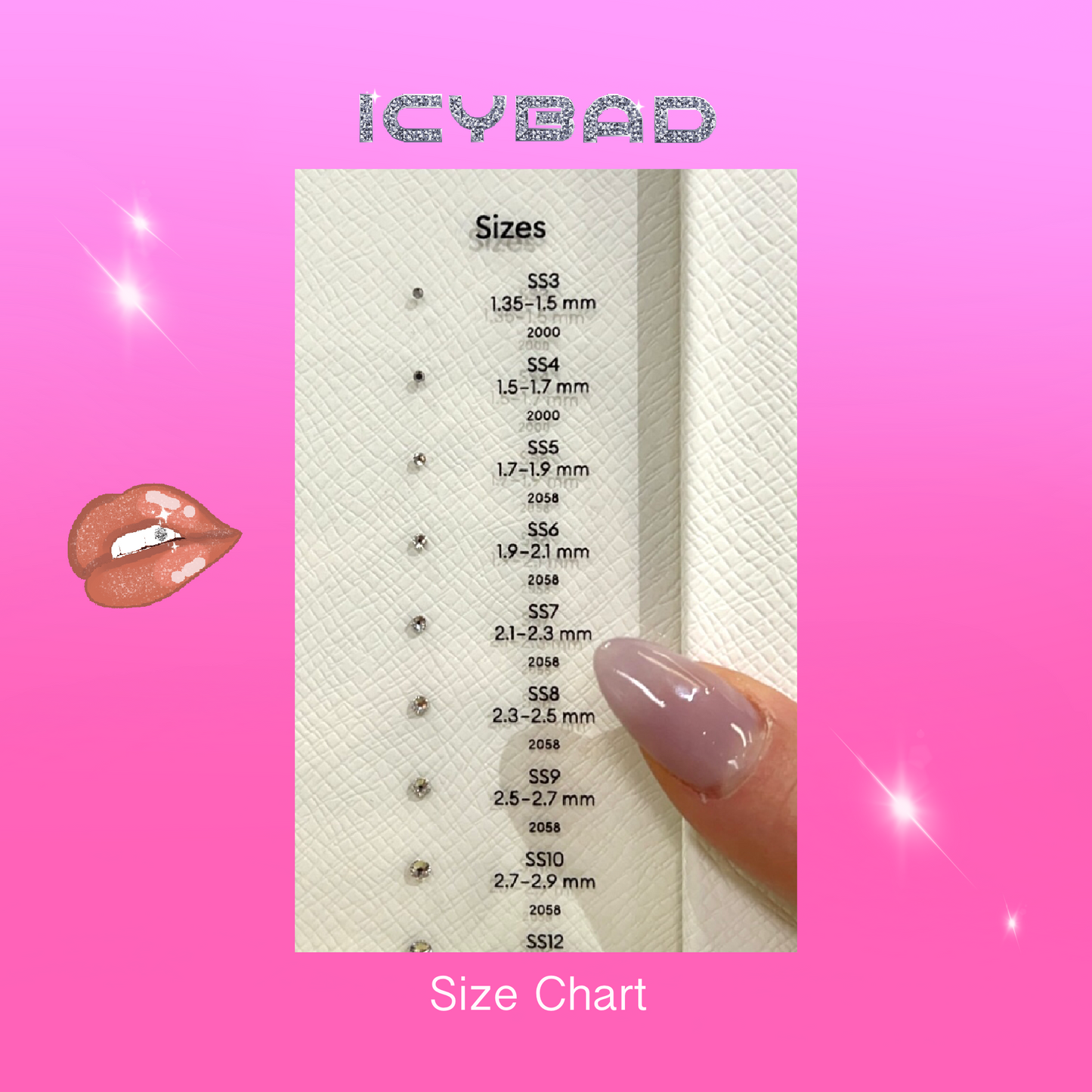 Genuine Clear Swarovski Tooth Gems – Flatback, Non-Toxic | SS5, SS7 & SS9 Sizes