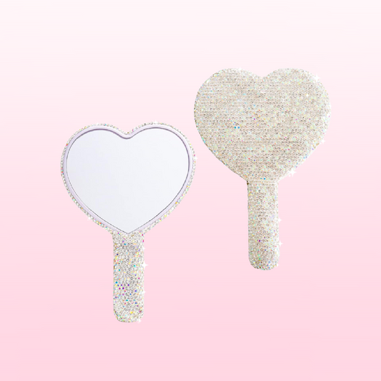 Real Pretty Rhinestone Mirror – Sparkling Crystal Decor for Beauty Kits